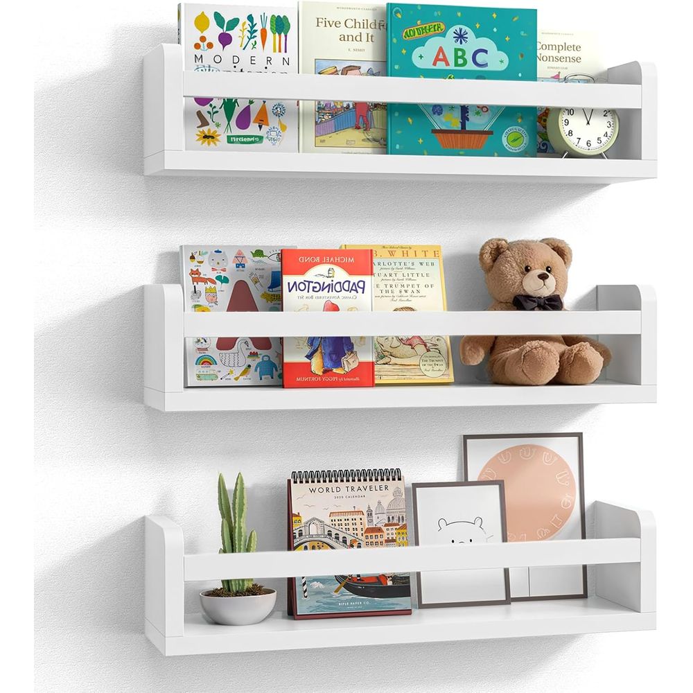 Baby Nursery Bookshelf - Ensemble de bibliothèques en bois blanc