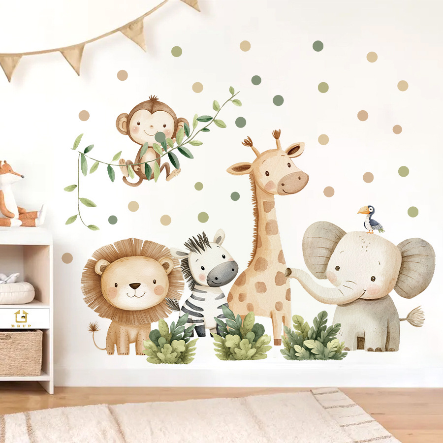 Baby Nursery Elephant - Autocollants muraux animaux de la forêt