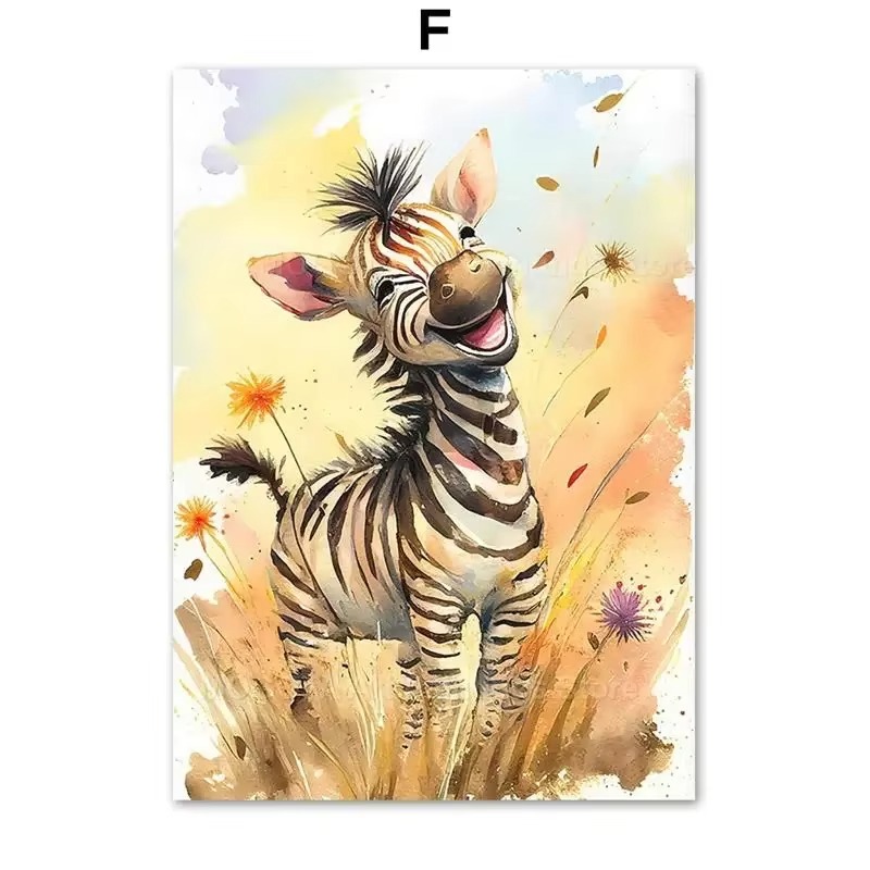 Baby Nursery Elephant - Tableau mural en toile pour chambre