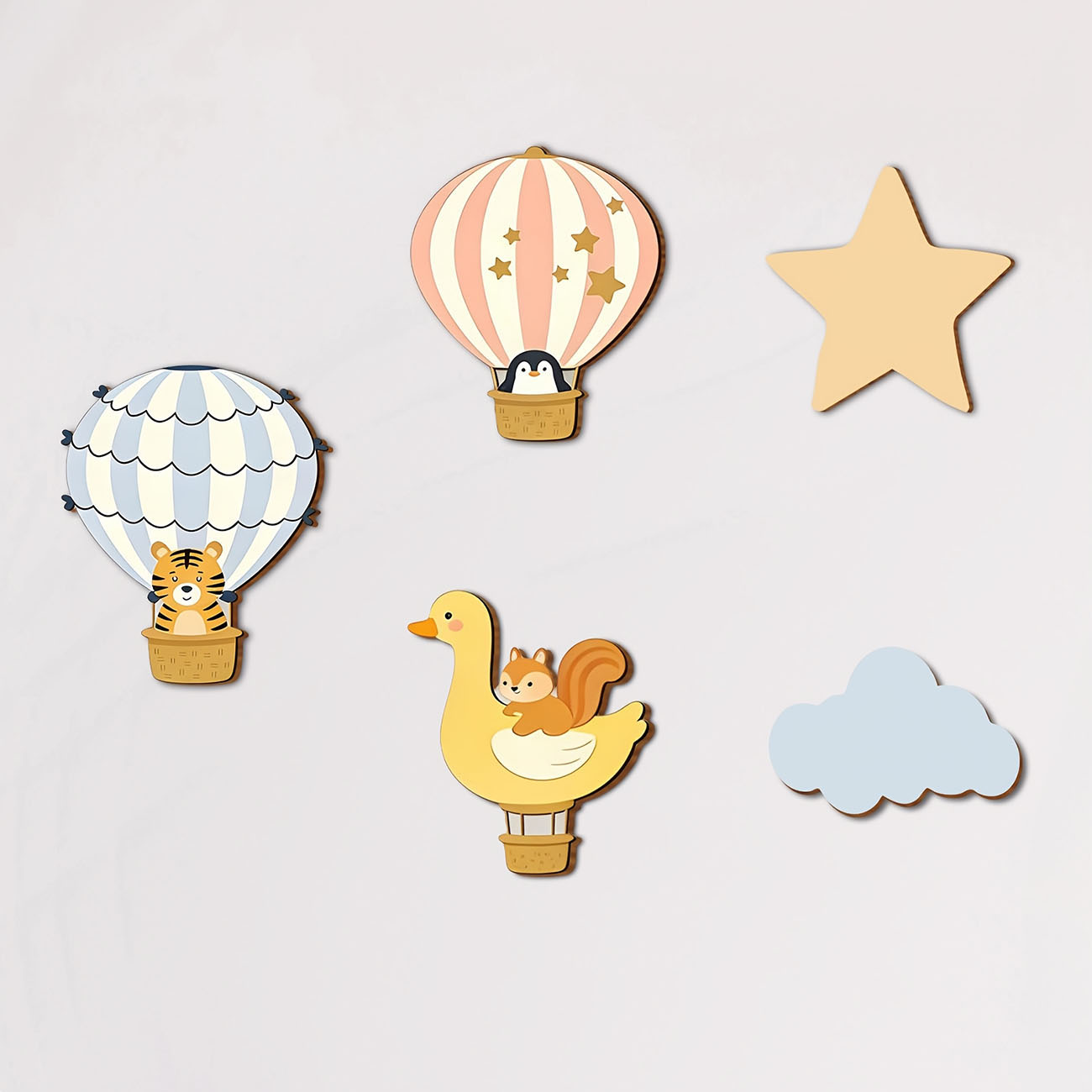 Baby Nursery Vinyl - Autocollants muraux en bois en forme