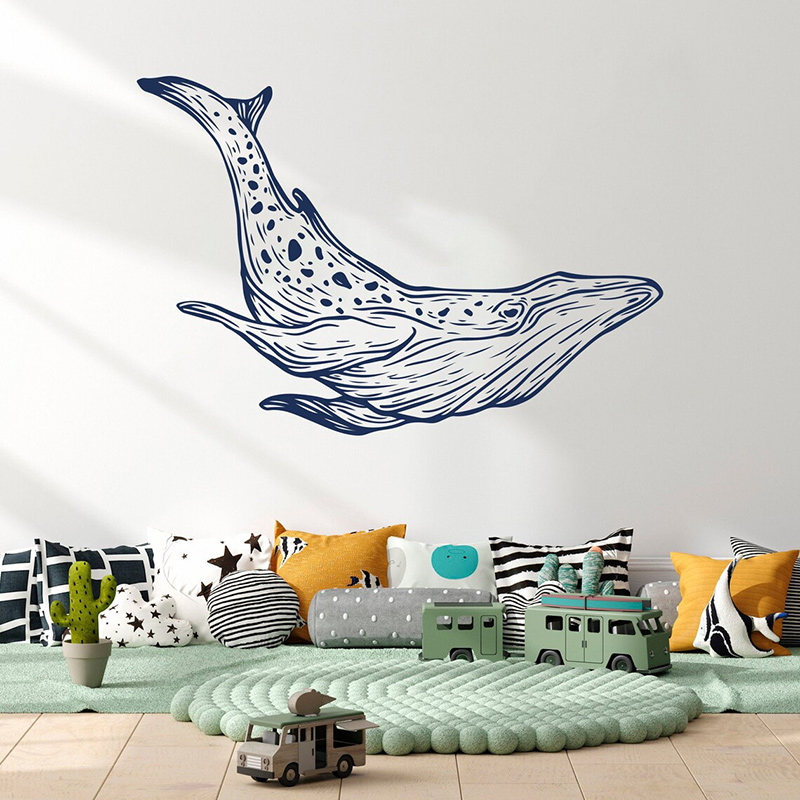 Décalcomanies murales baleine  - Baby Nursery Mural Wallpaper avis et prix