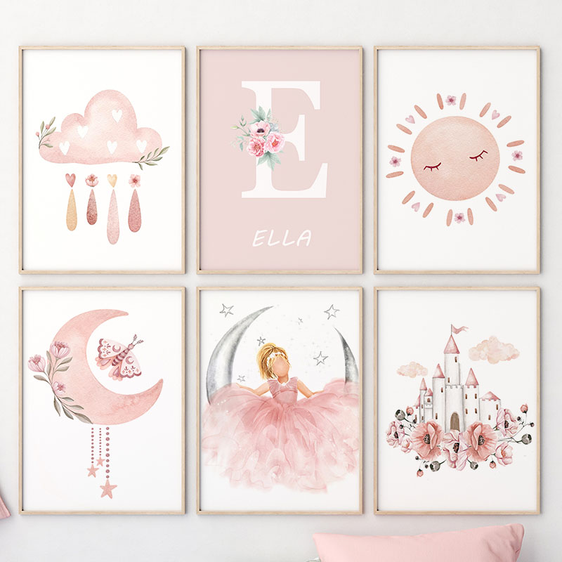 Toile murale d'ange rose pour  - Baby Nursery Decor Girl avis et prix