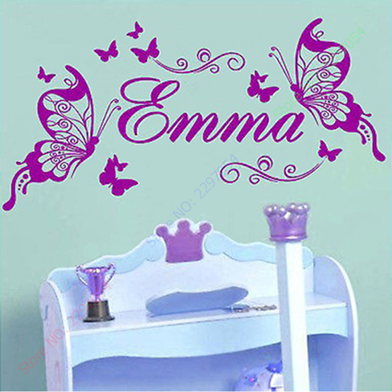 Papillons en vinyle avec nom p - Baby Nursery Panelling avis et prix