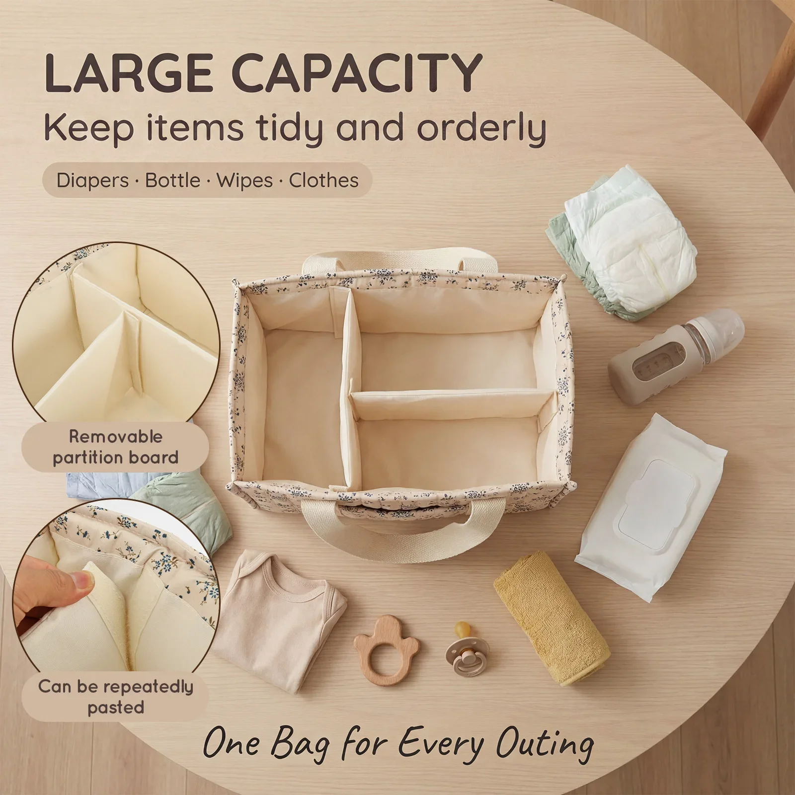 Organiseur de couches pliable  - Diaper Caddy Organizer avis et prix
