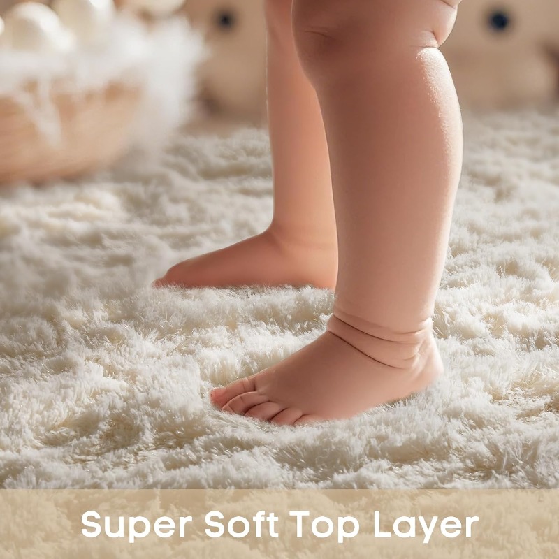 Tapis rond blanc crème, doux e - Baby Nursery Rug avis et prix
