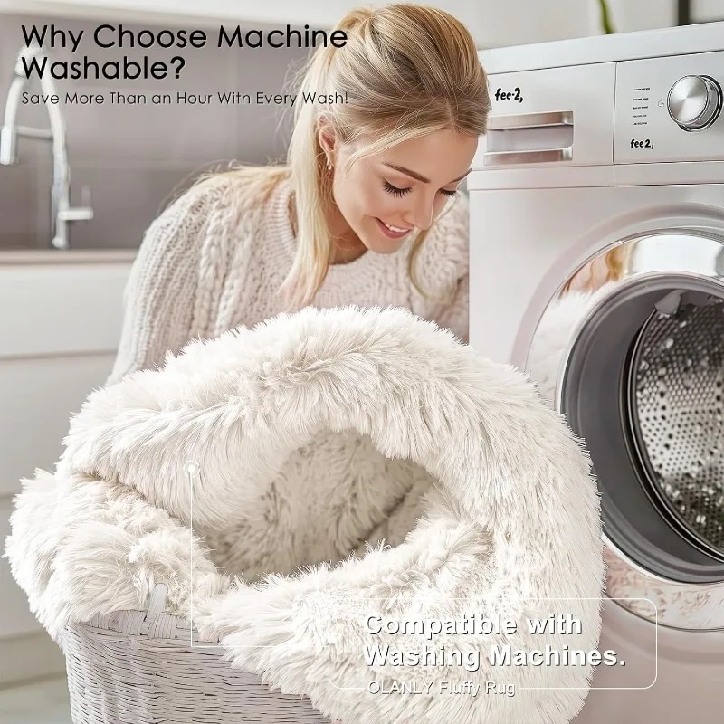 Tapis rond blanc crème, doux e - Baby Nursery Rug avis et prix