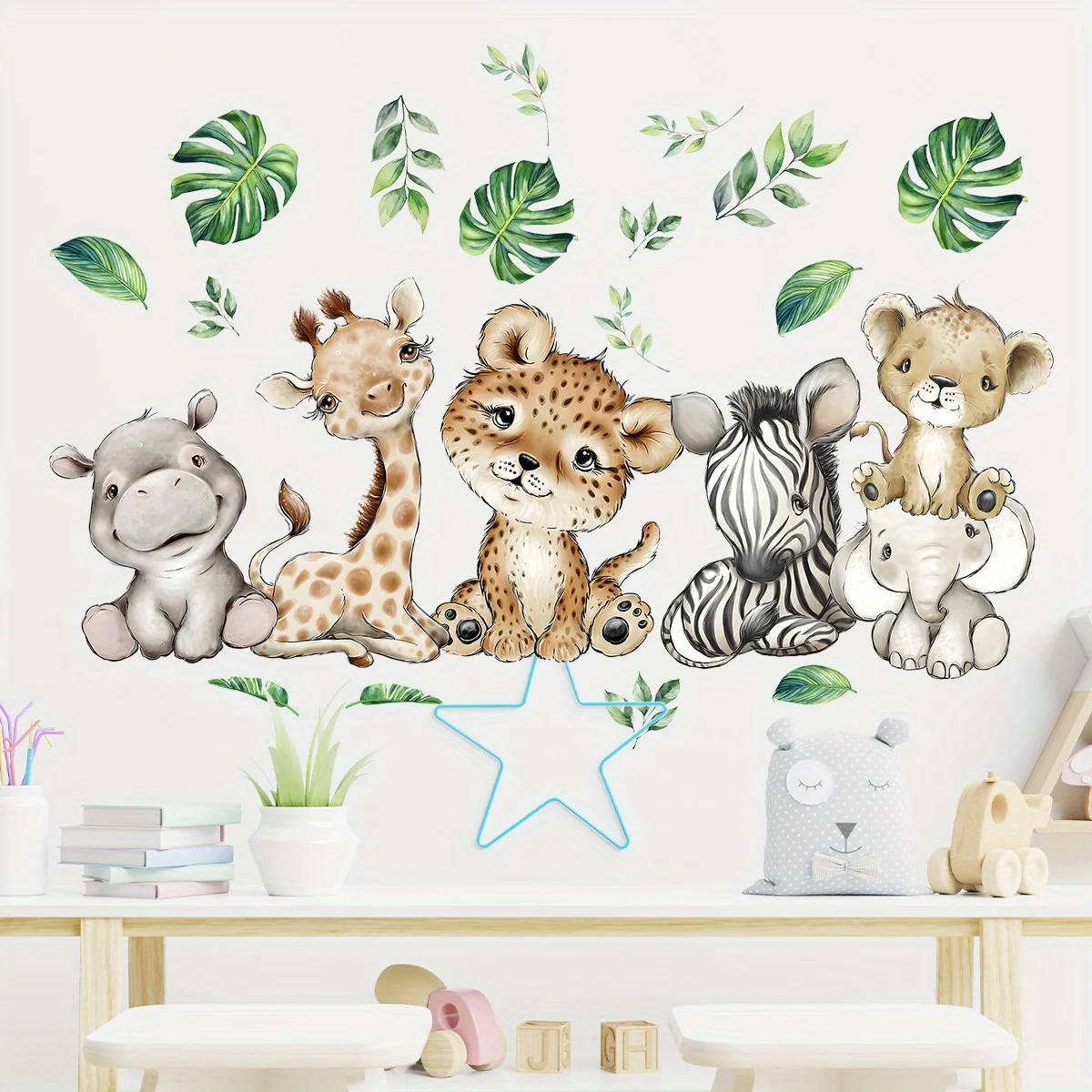 1PC dessin animé mignon hippop - Baby Nursery Vinyl avis et prix