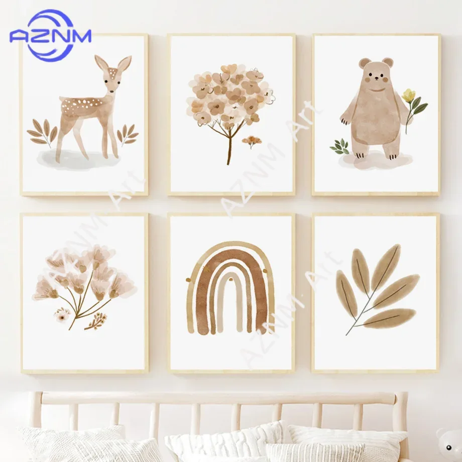 Toile murale bohème pour chamb - Baby Nursery Neutral avis et prix