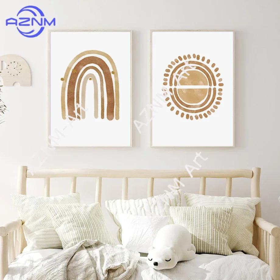 Toile murale bohème pour chamb - Baby Nursery Neutral avis et prix