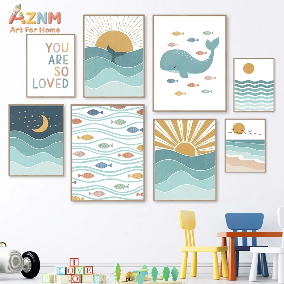 AZNM Tableau mural sur toile s - Baby Nursery Neutral avis et prix
