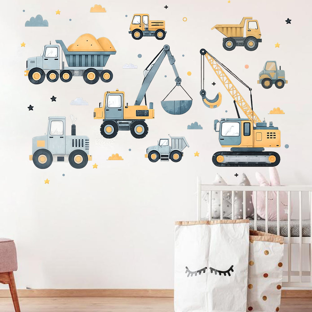 Ensemble de véhicules pelle de - Baby Nursery Vinyl avis et prix