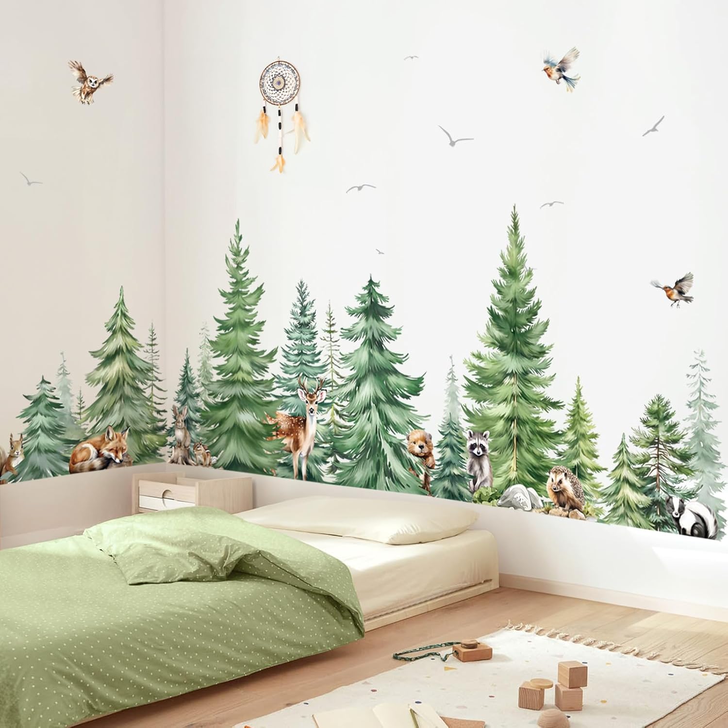 Grand aquarelle pin animaux st - Baby Nursery Panelling avis et prix
