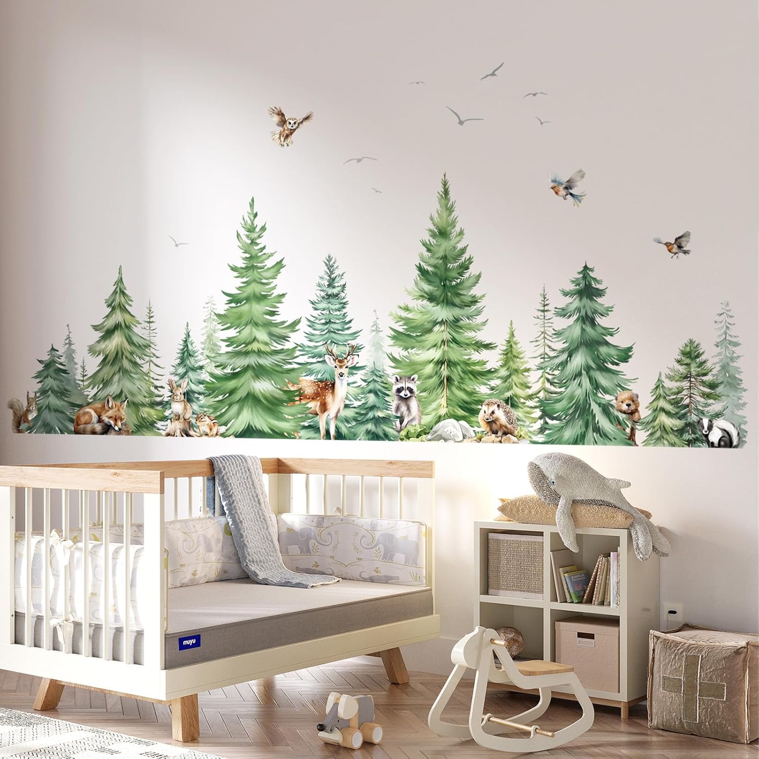 Grand aquarelle pin animaux st - Baby Nursery Panelling avis et prix