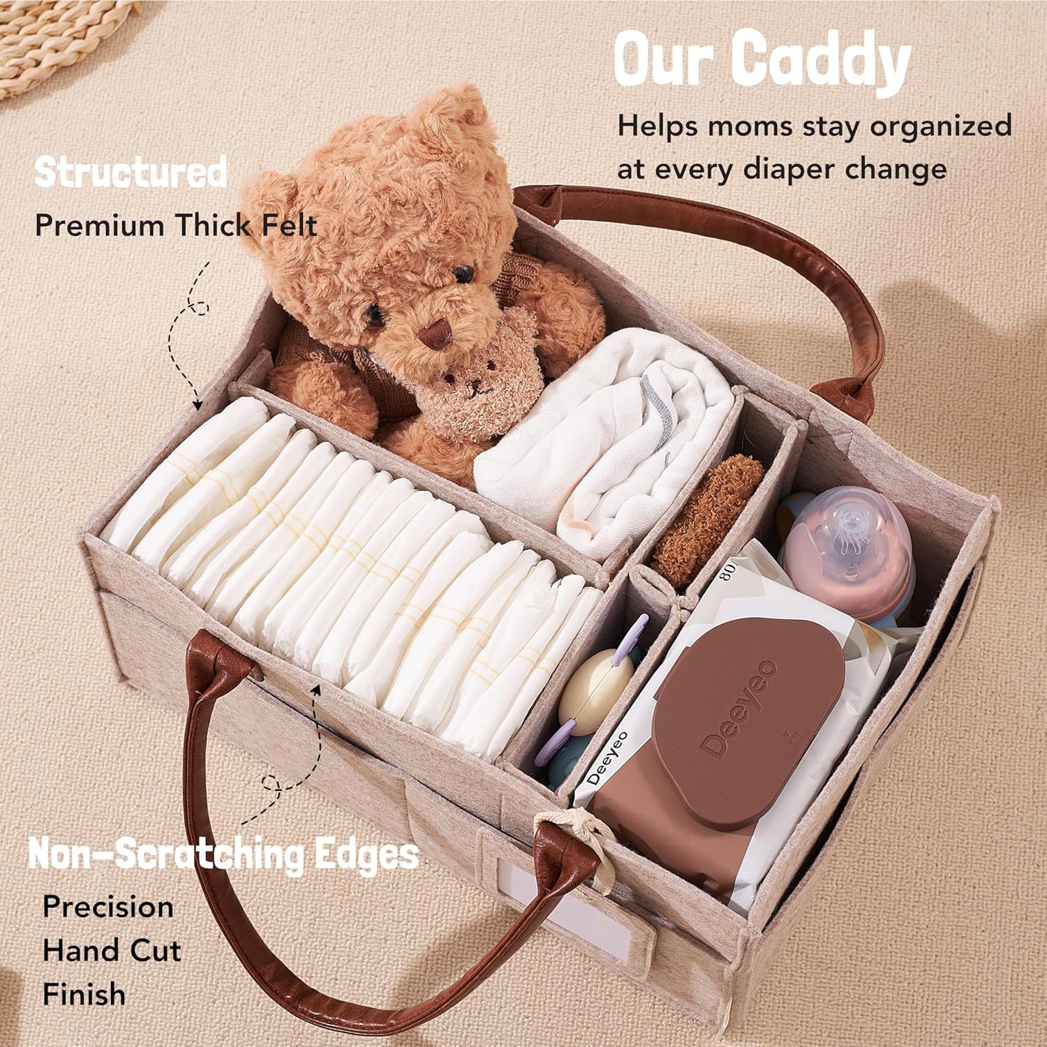 Panier de rangement en feutre  - Diaper Caddy Organizer avis et prix