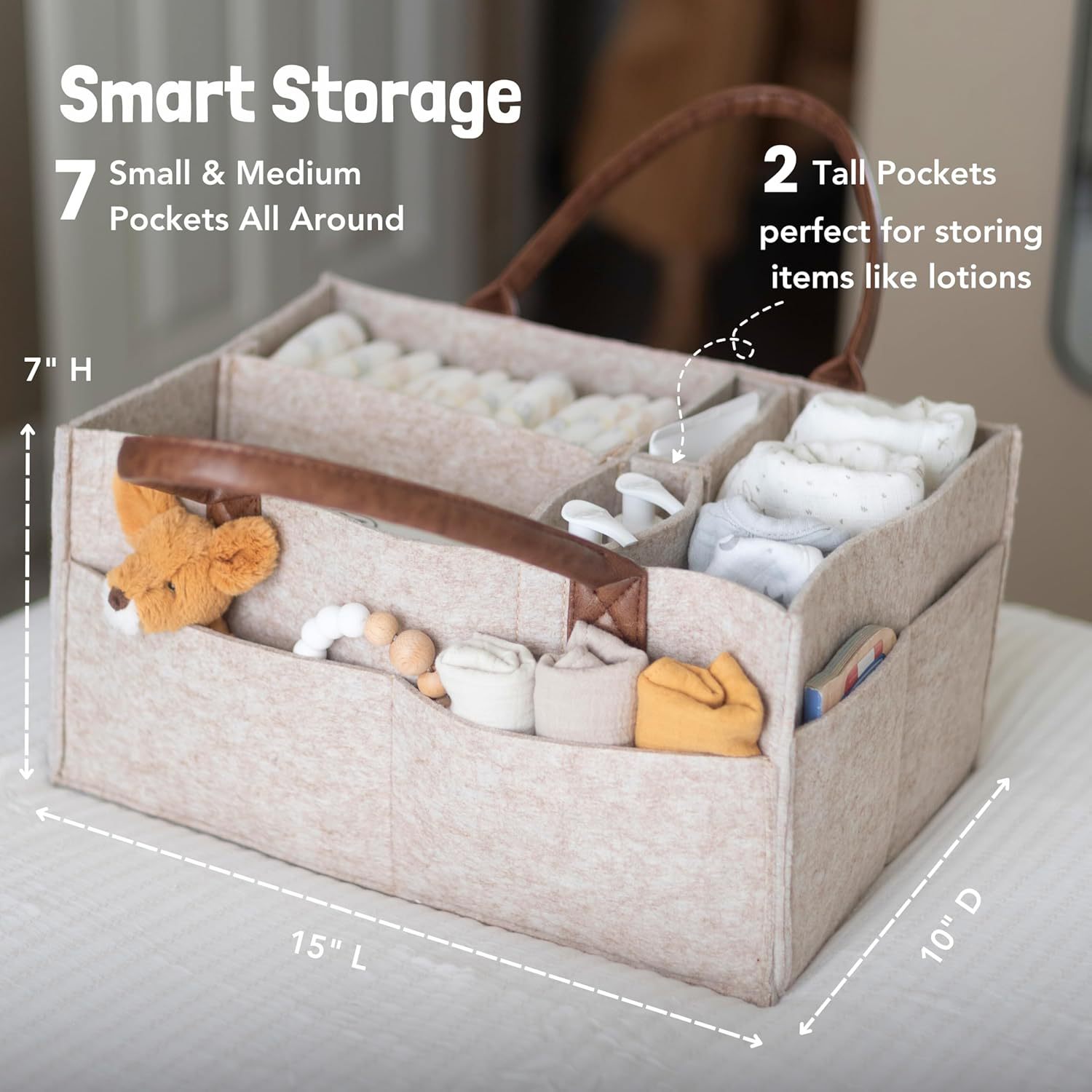 Panier de rangement en feutre  - Diaper Caddy Organizer avis et prix