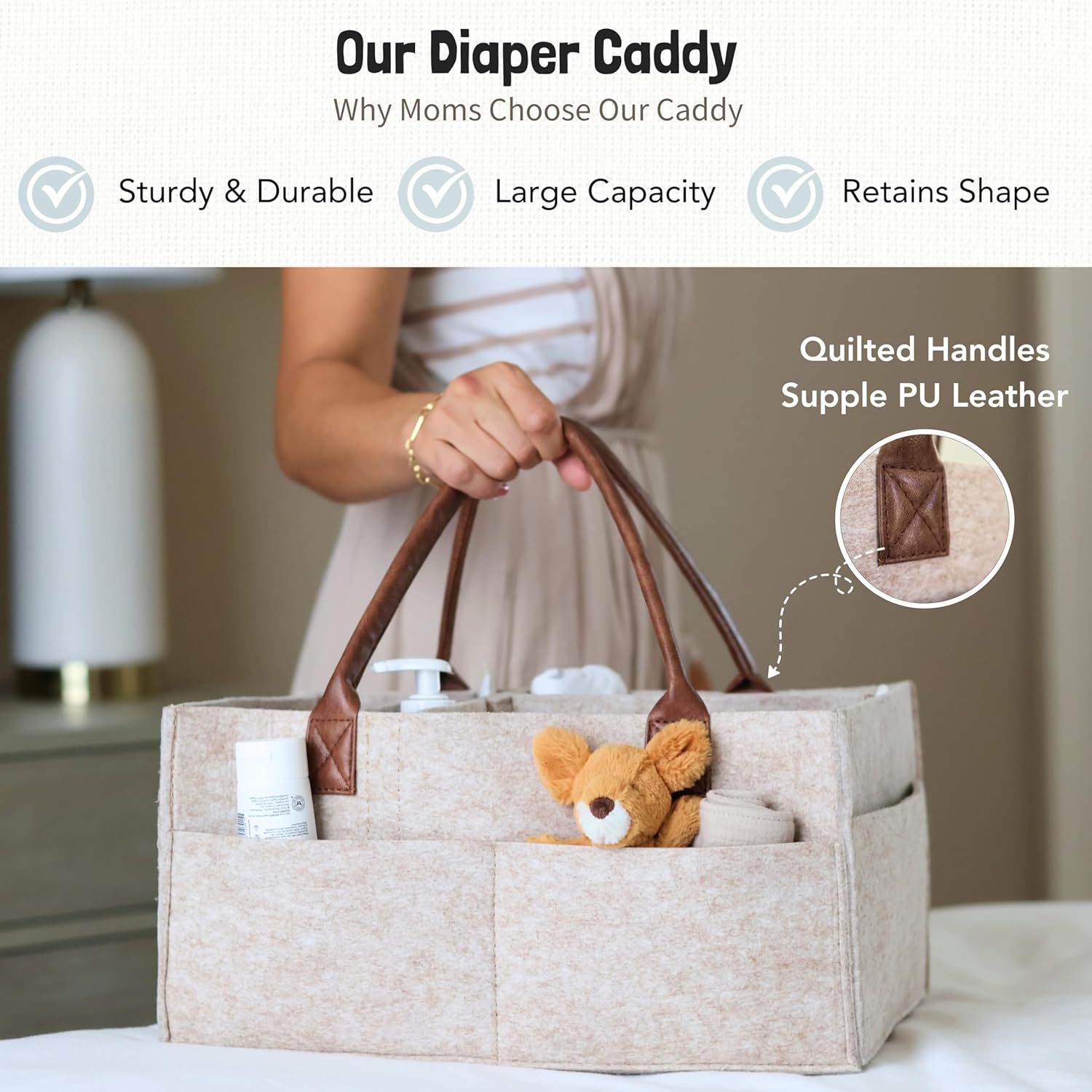 Panier de rangement en feutre  - Diaper Caddy Organizer avis et prix