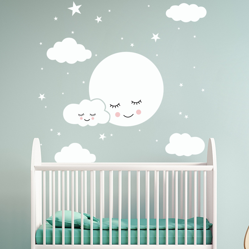 Autocollant Mural étoiles nuag - Baby Nursery Mural Wallpaper avis et prix