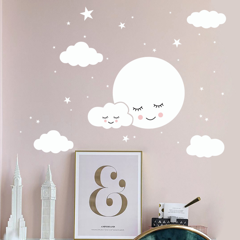 Autocollant Mural étoiles nuag - Baby Nursery Mural Wallpaper avis et prix