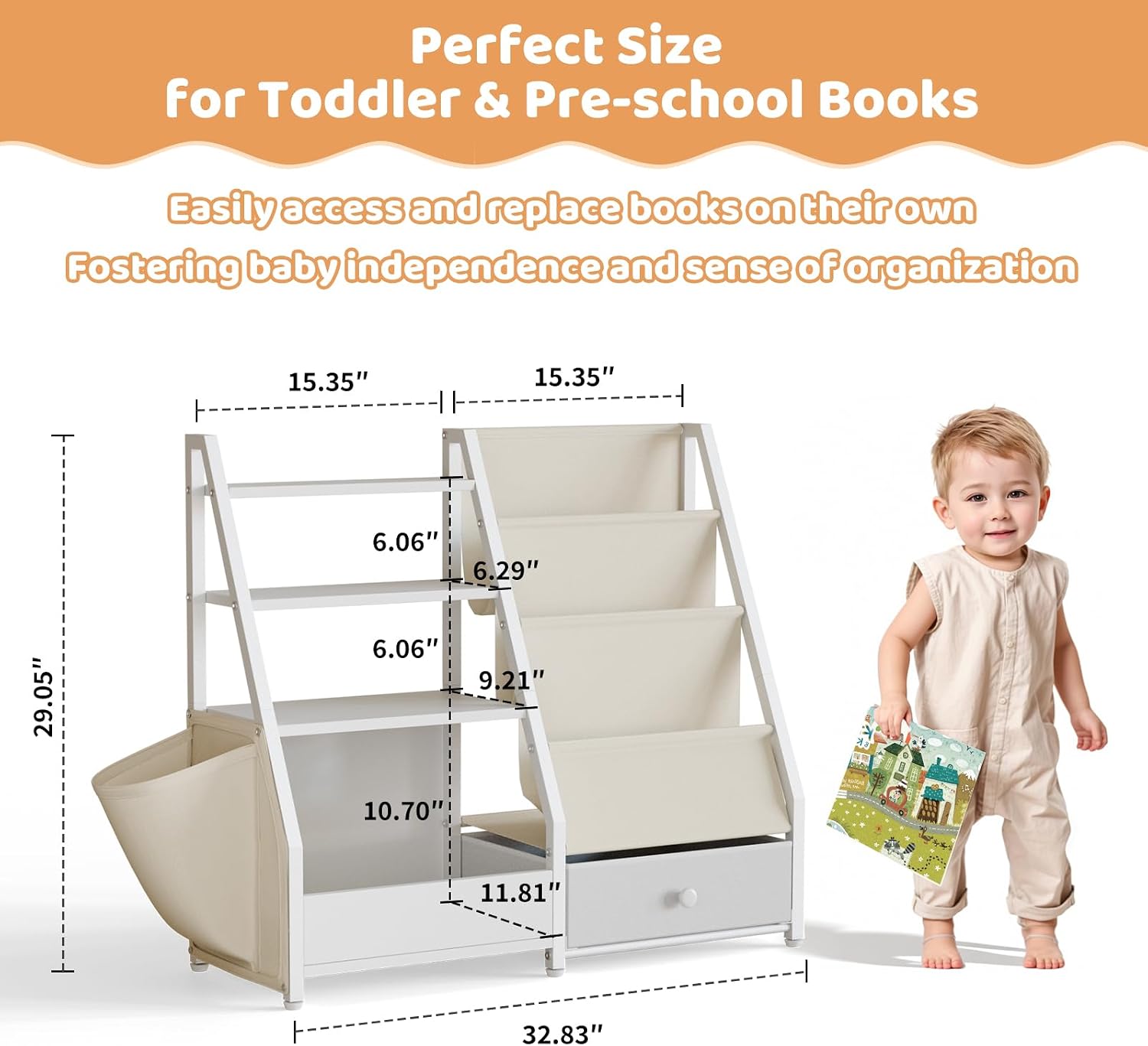 Étagère à livres et rangement  - Baby Nursery Bookshelf avis et prix