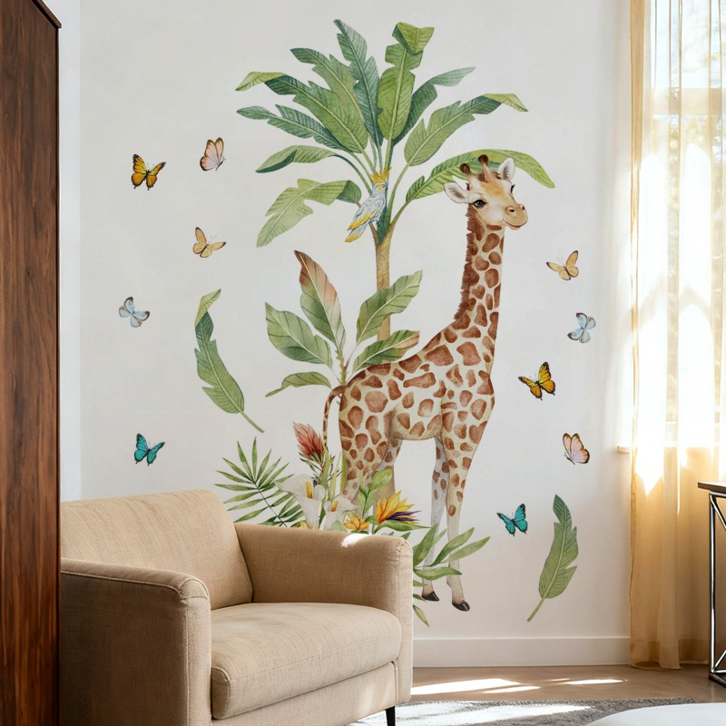Grande forêt Animal girafe aut - Baby Nursery Mural Wallpaper avis et prix