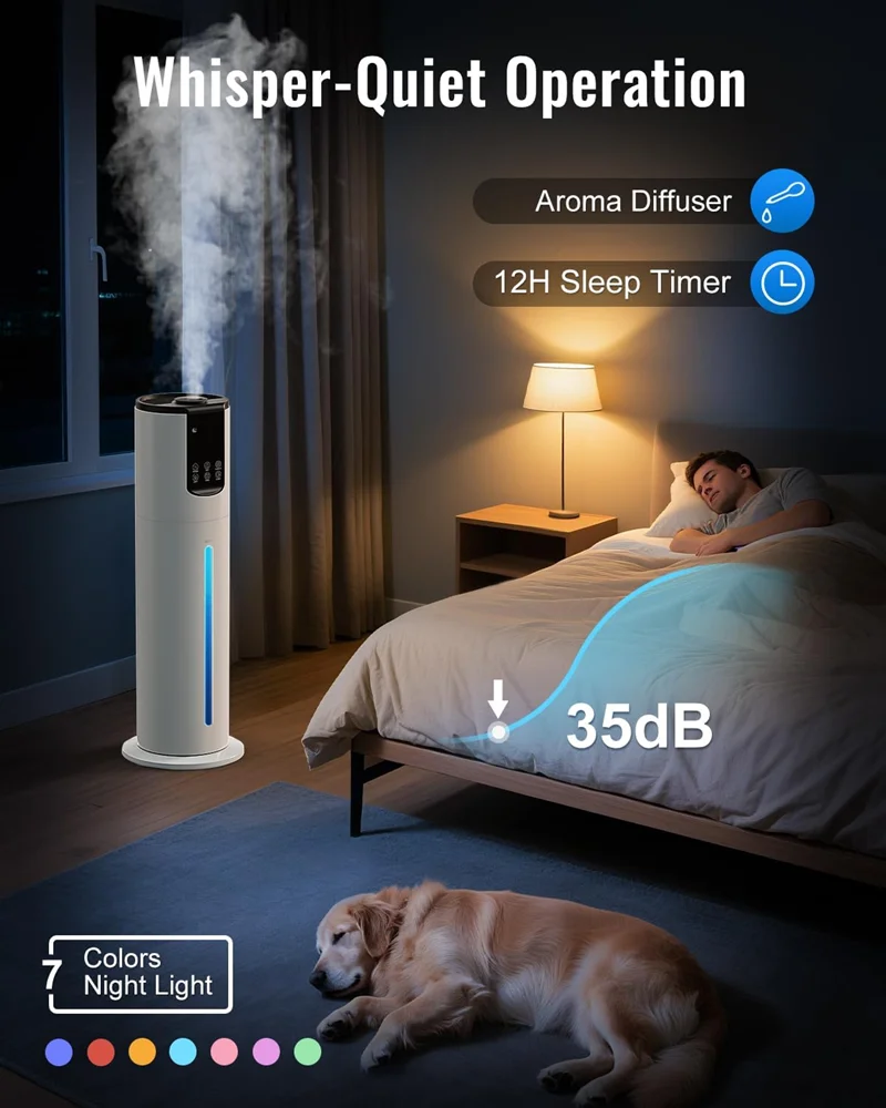 Humidificateur ultrasonique de - Humidifier Nursery Quiet avis et prix