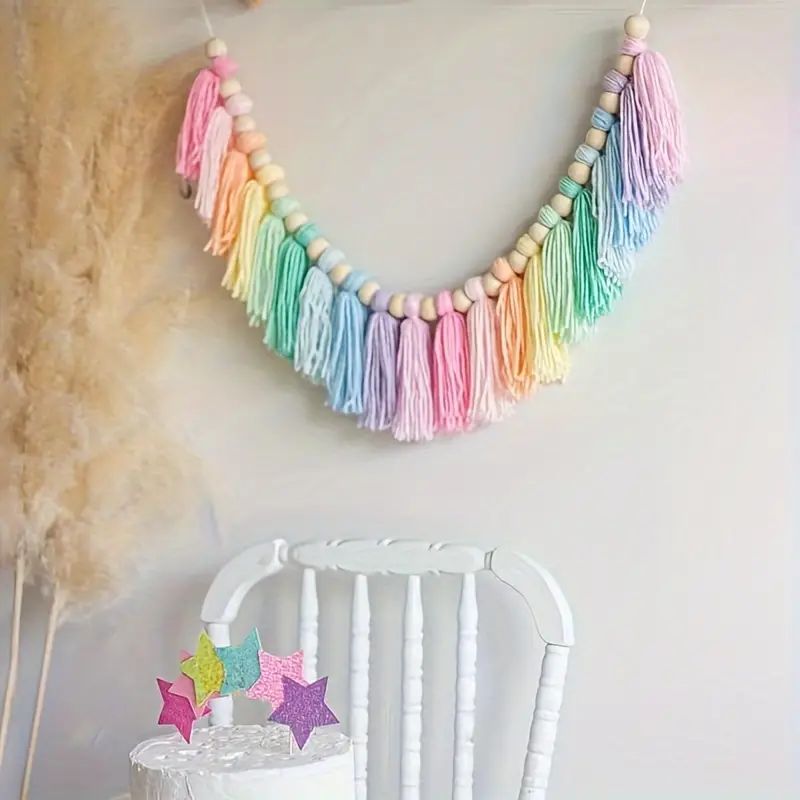 Guirlande de pampilles arc-en- - Baby Nursery Decor Girl avis et prix