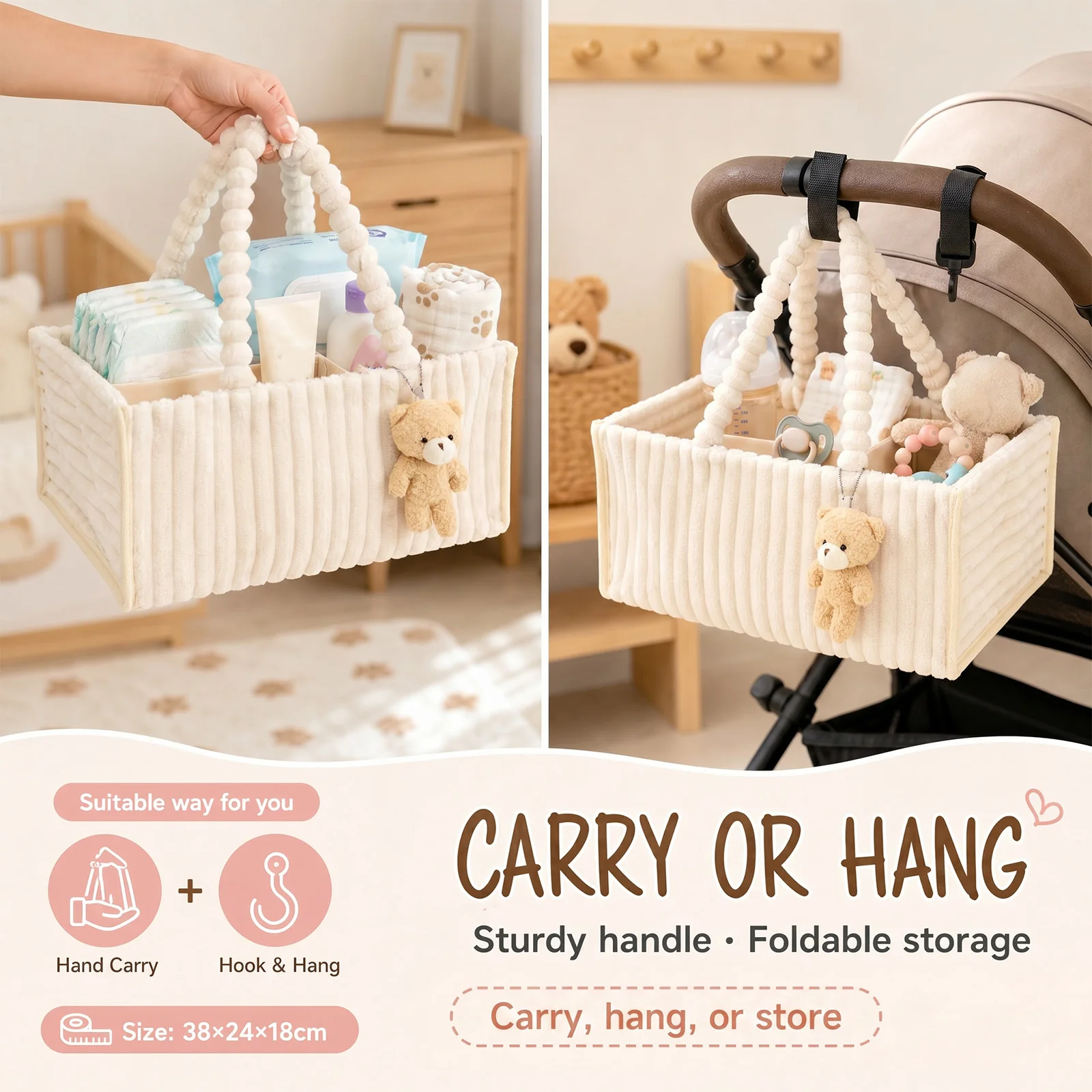 Organisateur de couches pour b - Diaper Caddy Organizer avis et prix