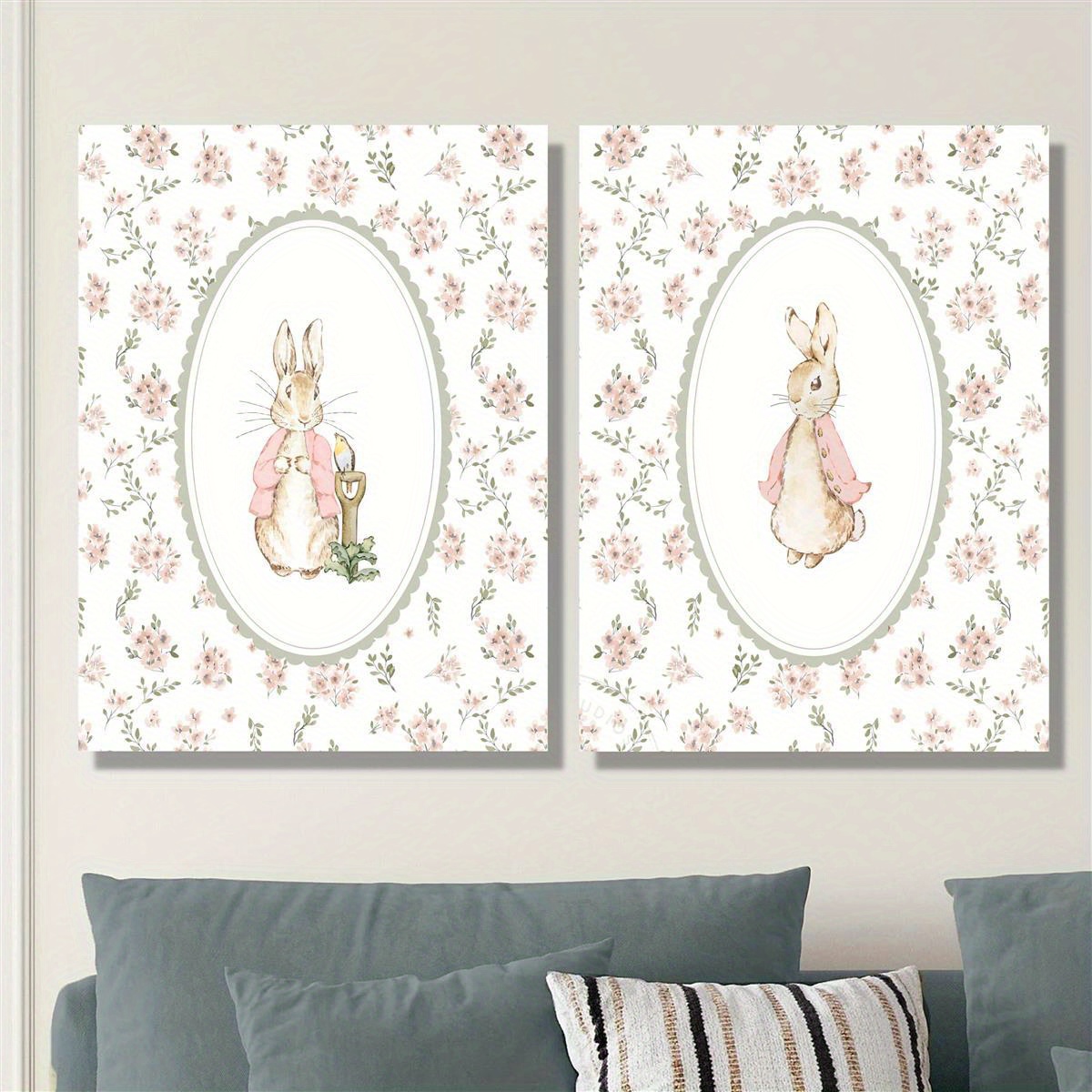 Lot de 2 tableaux sur toile ré - Baby Nursery Decor Girl avis et prix