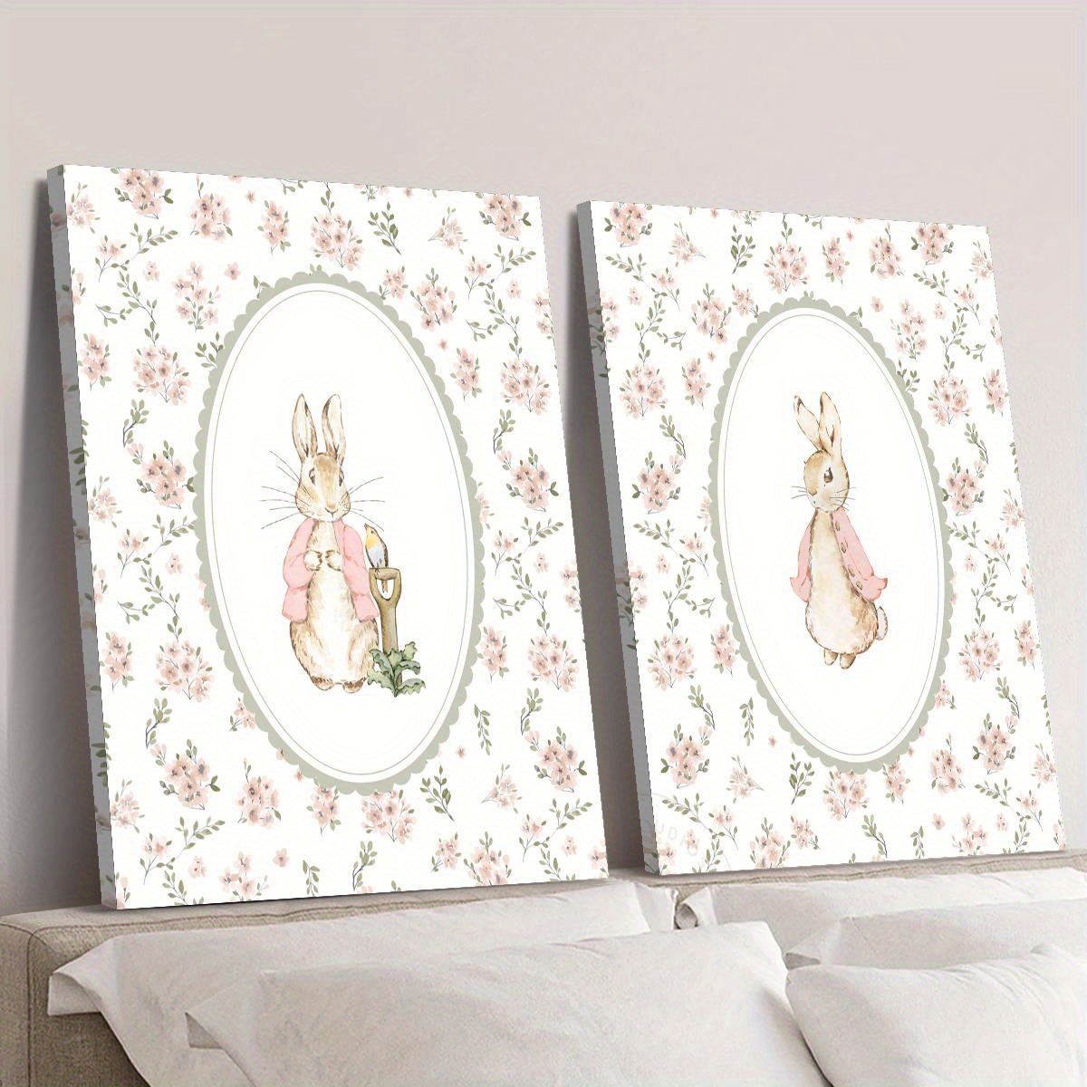 Lot de 2 tableaux sur toile ré - Baby Nursery Decor Girl avis et prix