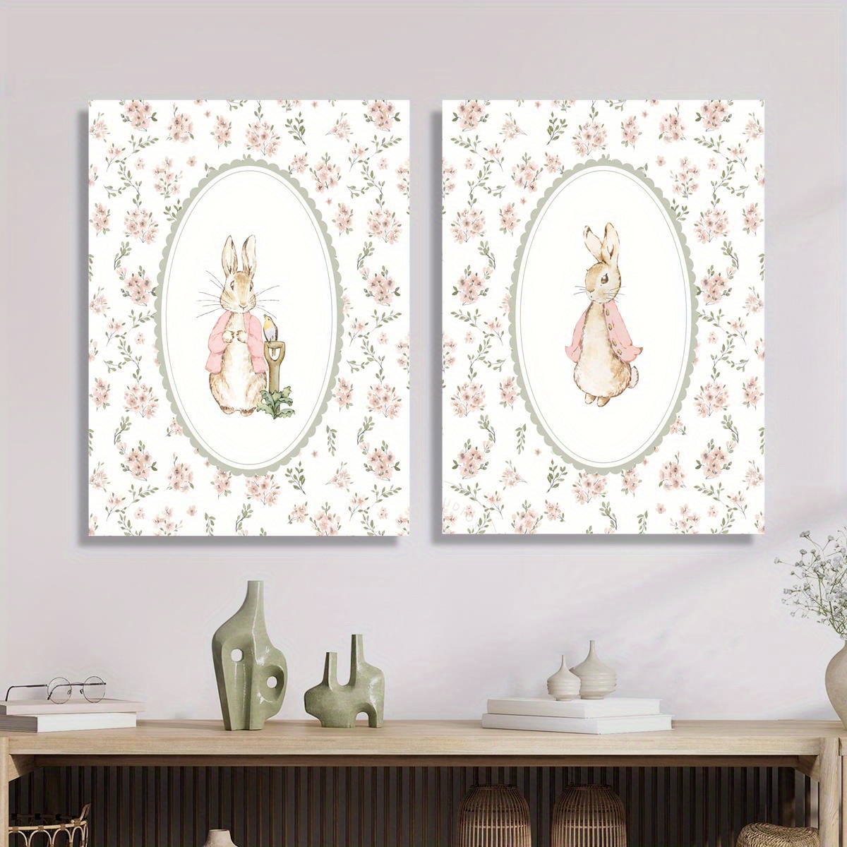 Lot de 2 tableaux sur toile ré - Baby Nursery Decor Girl avis et prix