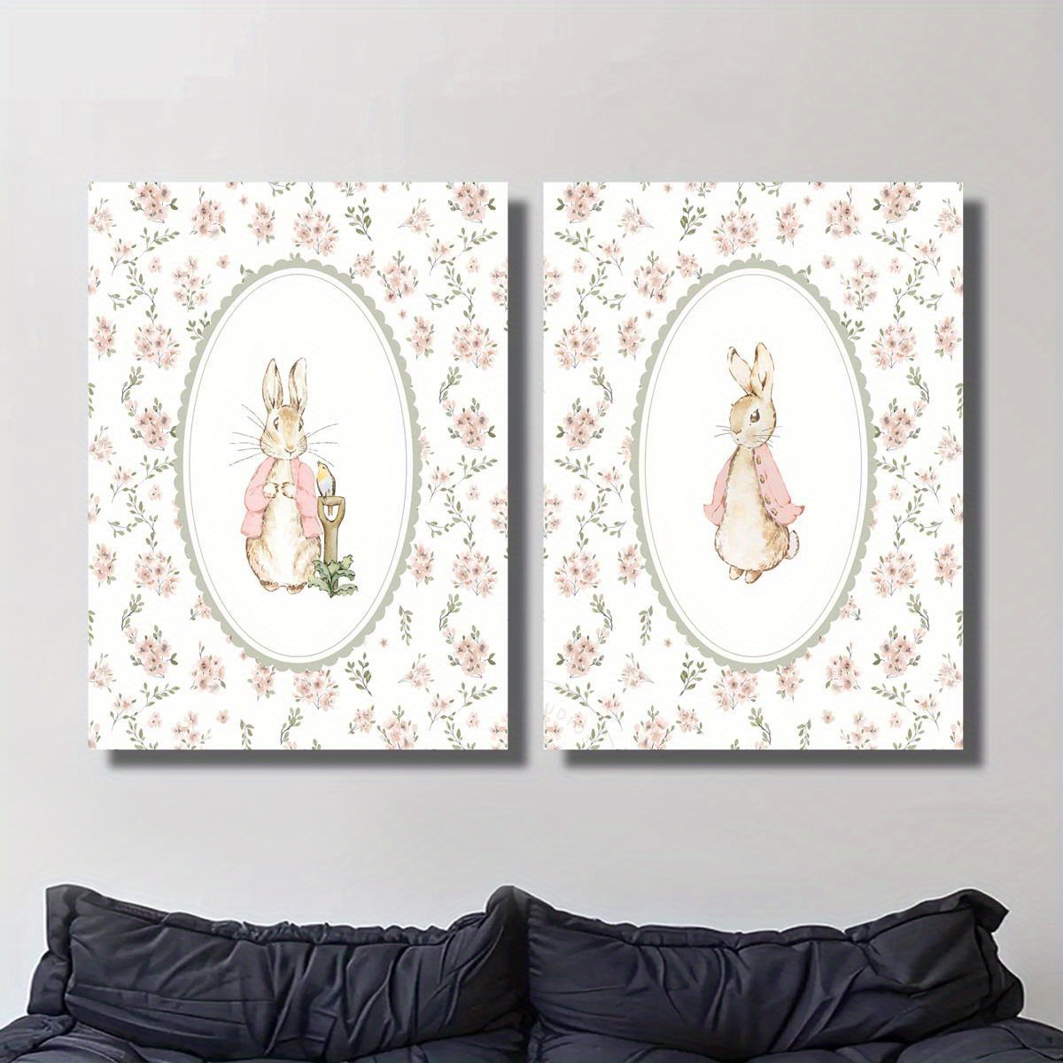 Lot de 2 tableaux sur toile ré - Baby Nursery Decor Girl avis et prix