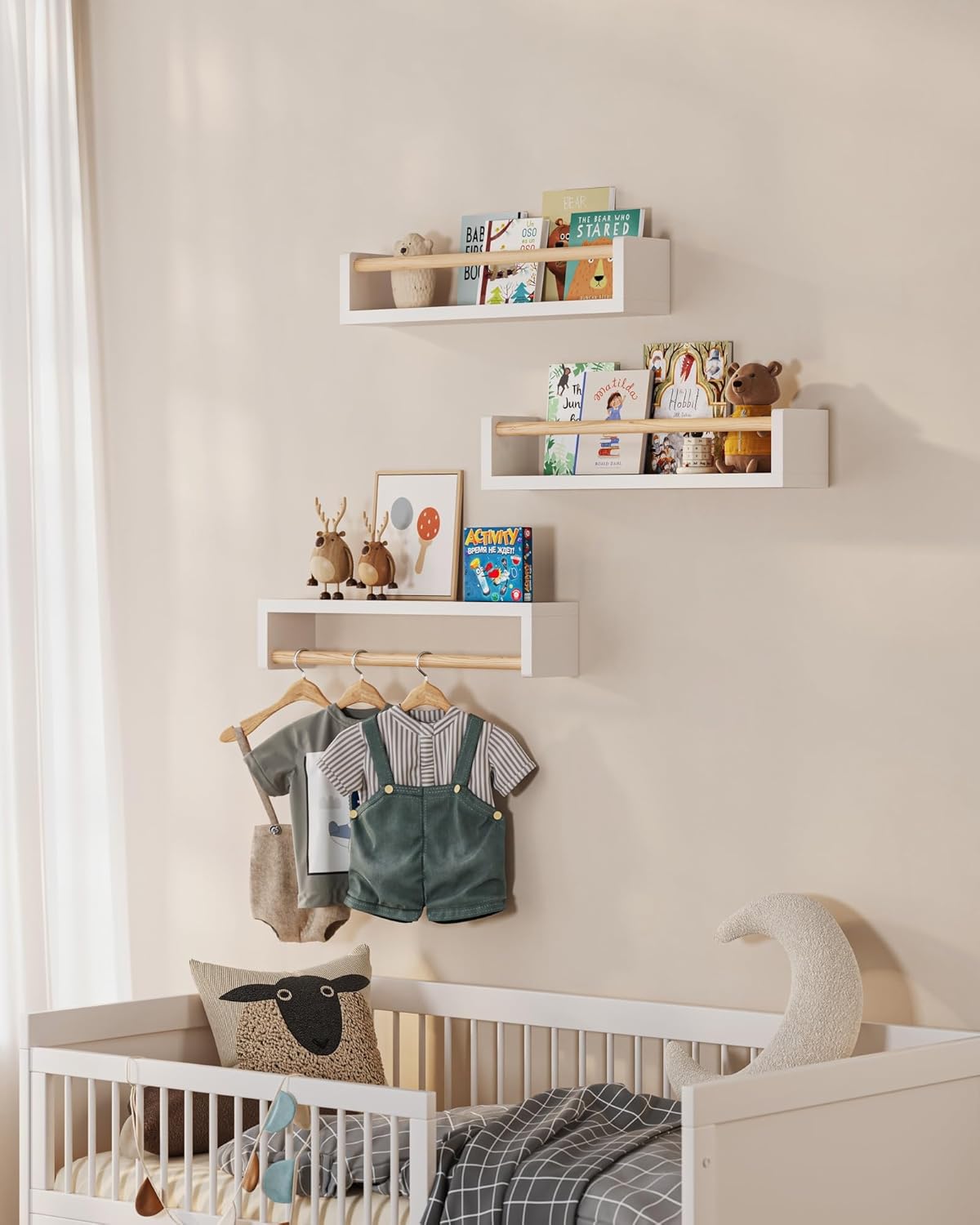 Ensemble de 3 étagères flottan - Baby Nursery Bookshelf avis et prix