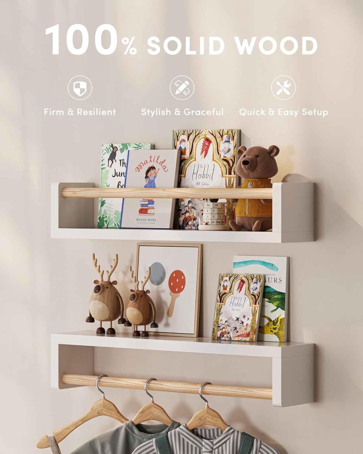 Ensemble de 3 étagères flottan - Baby Nursery Bookshelf avis et prix