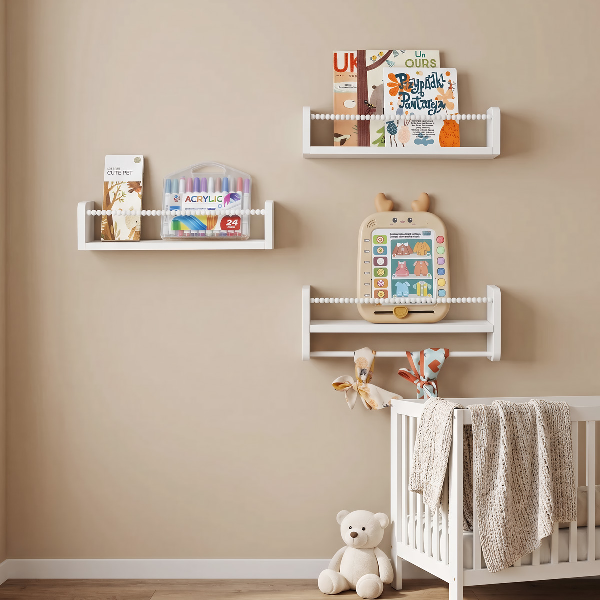 Étagères murales flottantes po - Baby Nursery Bookshelf avis et prix