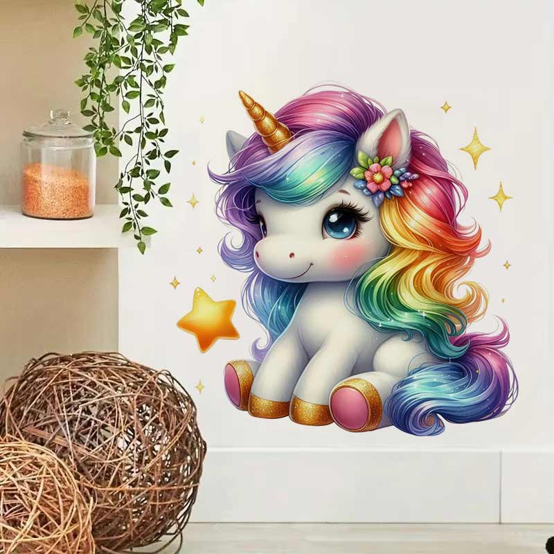 Autocollant Mural licorne arc- - Baby Nursery Mural Wallpaper avis et prix