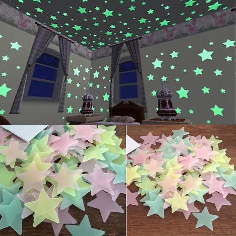 100 autocollants étoiles fluor - Baby Nursery Vinyl avis et prix