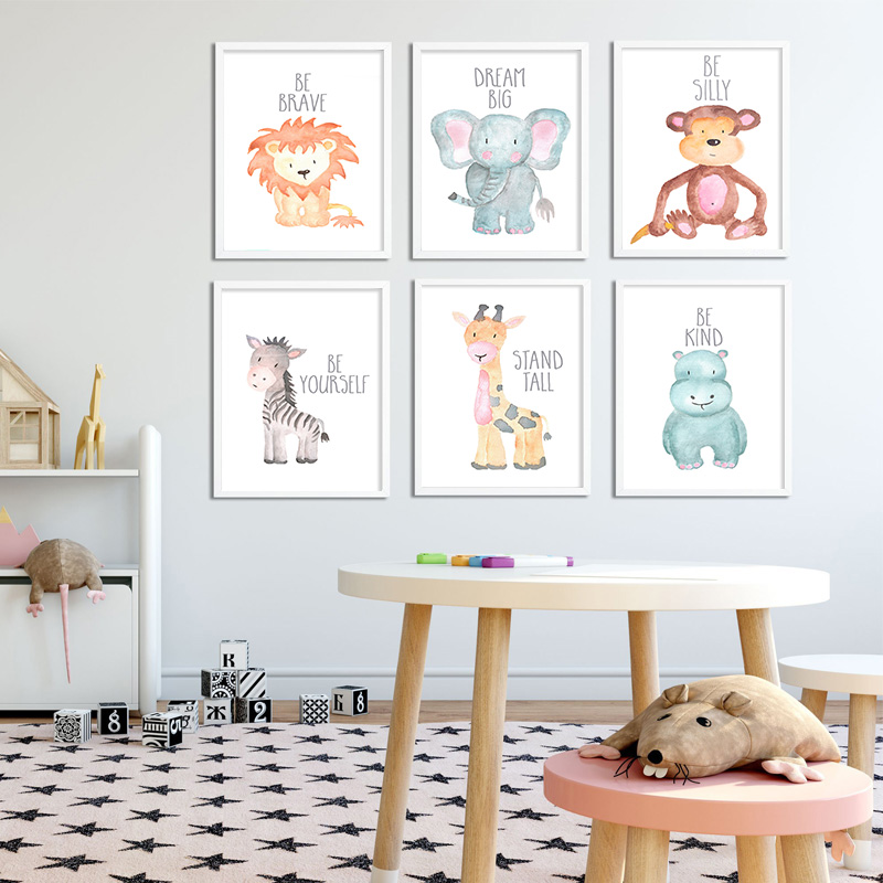 Affiche Murale en Toile avec A - Baby Nursery Elephant avis et prix