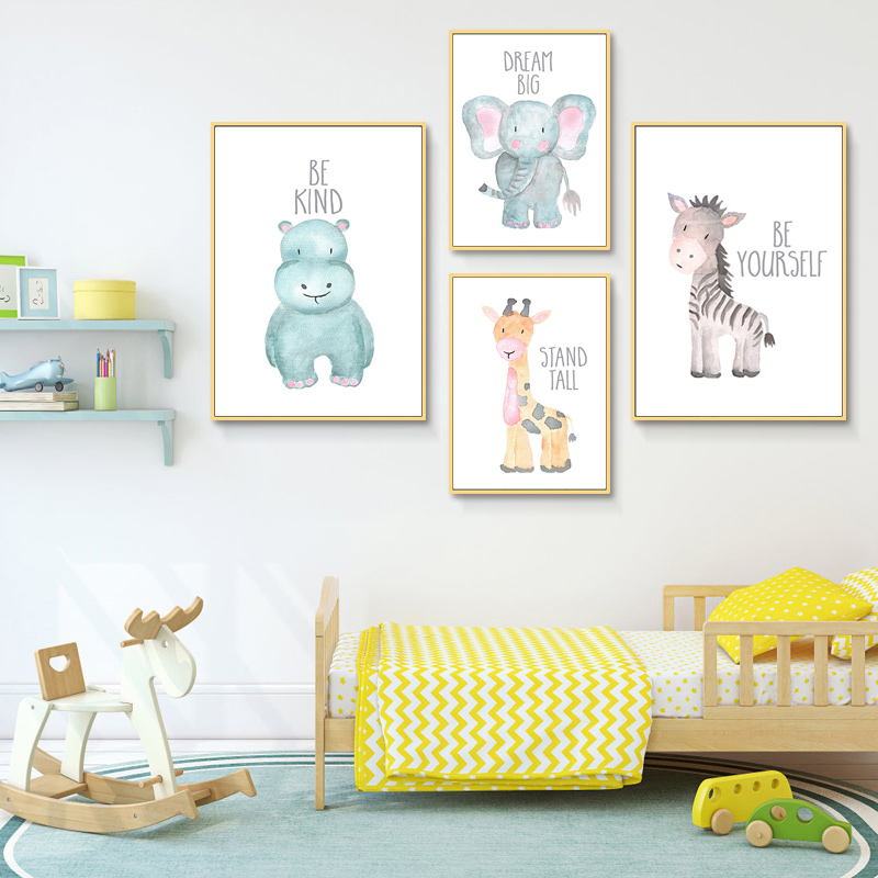 Affiche Murale en Toile avec A - Baby Nursery Elephant avis et prix