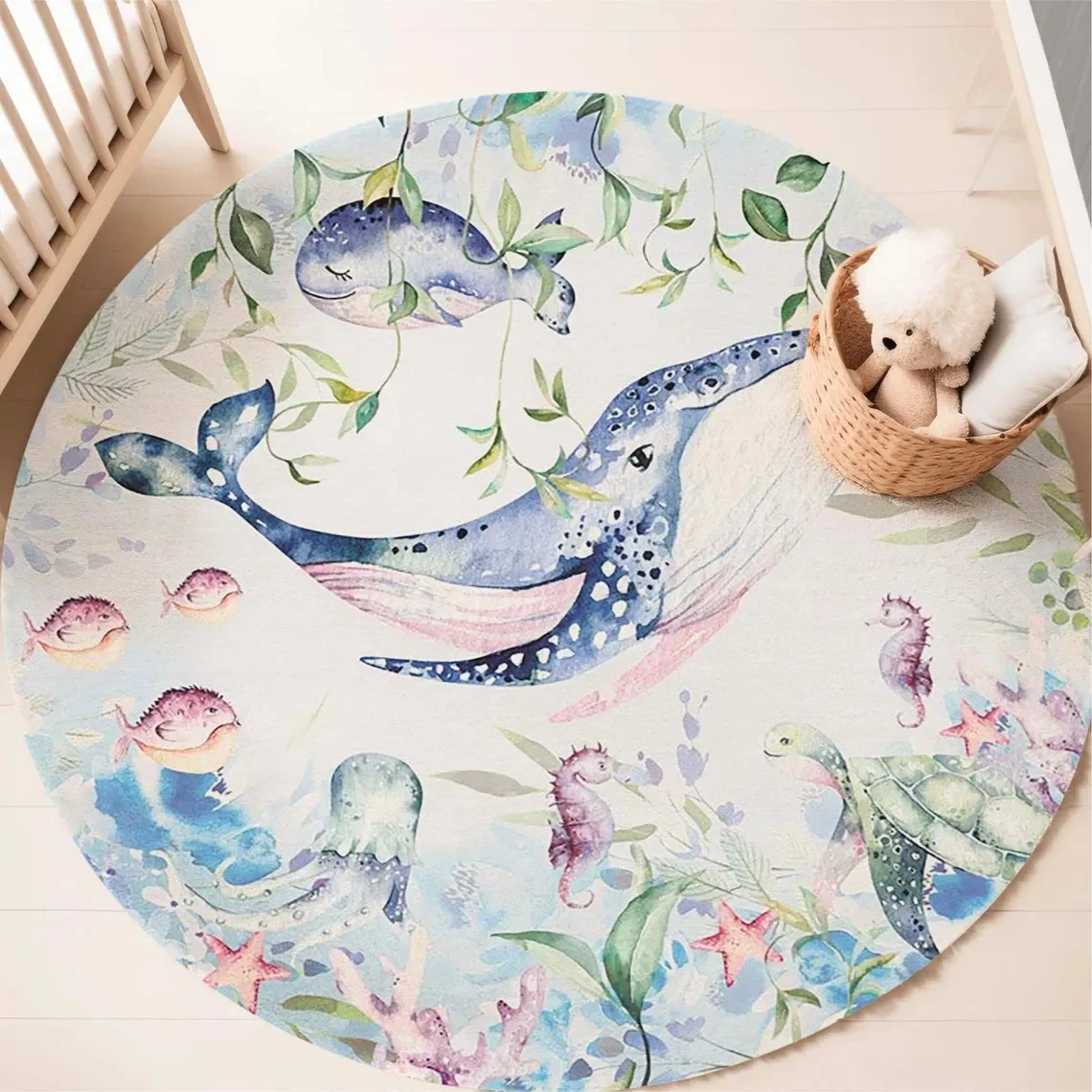 Tapis rond bleu marine pour sa - Baby Nursery Rug avis et prix